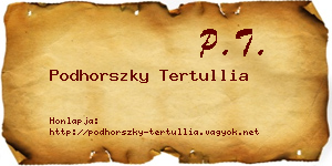 Podhorszky Tertullia névjegykártya